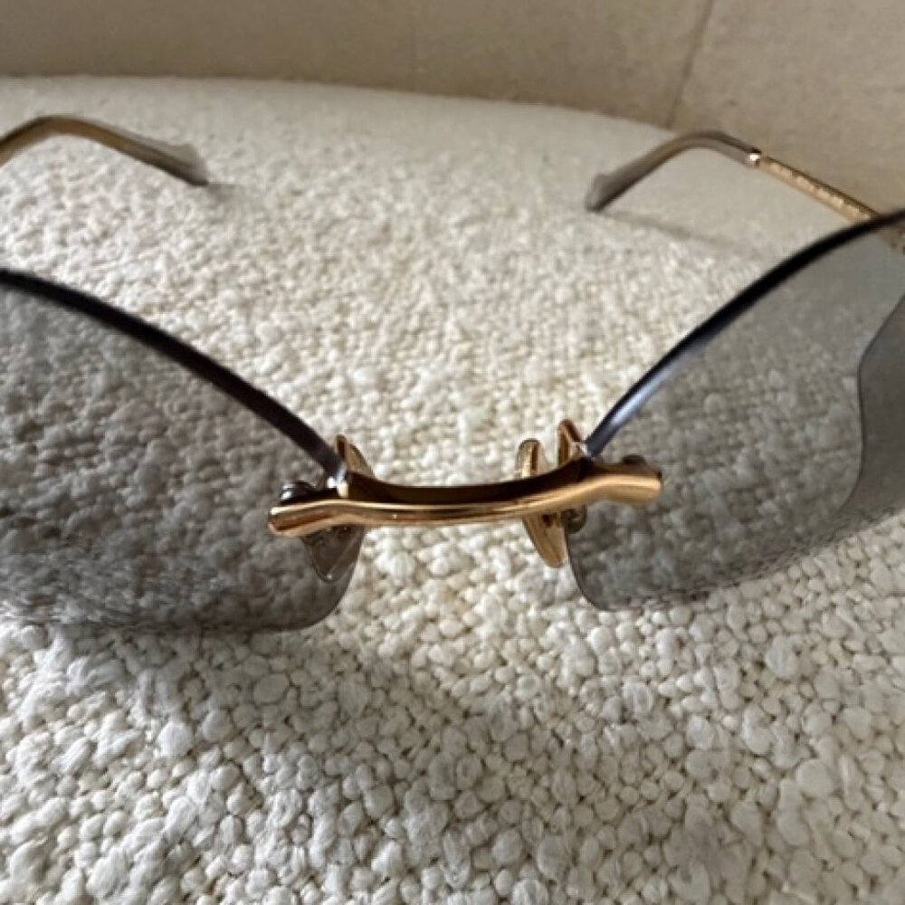 Miu Miu Aube Sunglasses (Authentic) - Gray/Gold - Picture 4 of 10